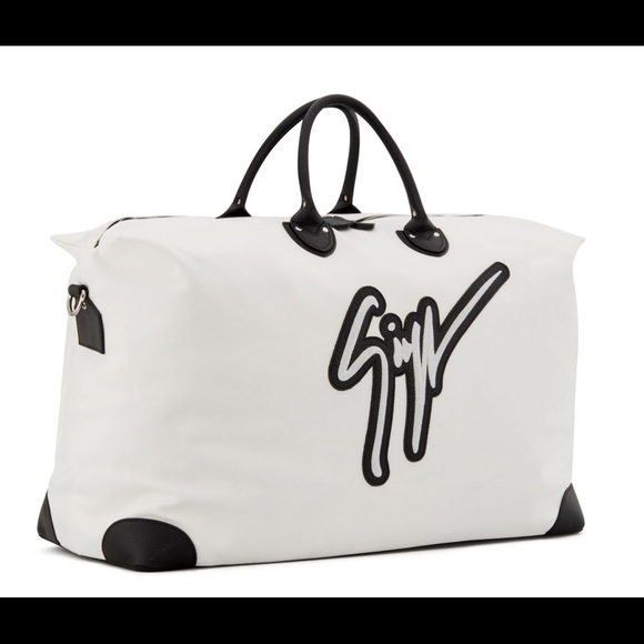 giuseppe zanotti NEW white carryall weekend bag - Picture 4 of 6